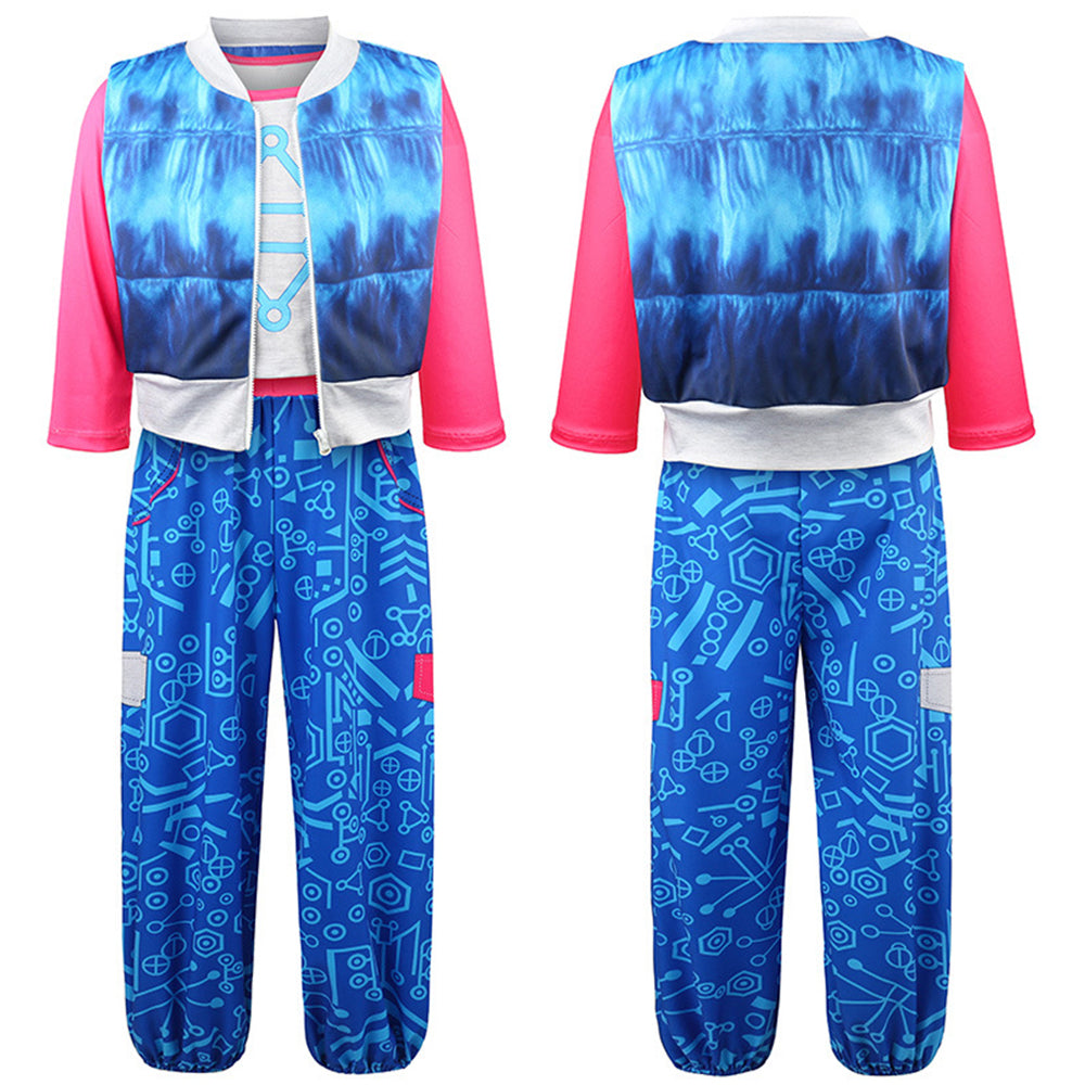 Zombies 4 Addison Costume for Kids Girls Cheerleader Dress Up 3PCS Halloween