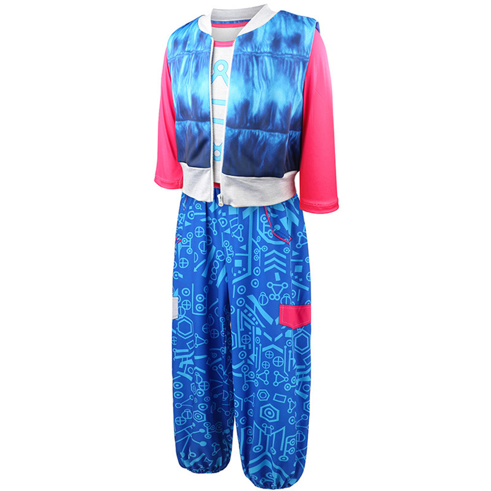 Zombies 4 Addison Costume for Kids Girls Cheerleader Dress Up 3PCS Halloween