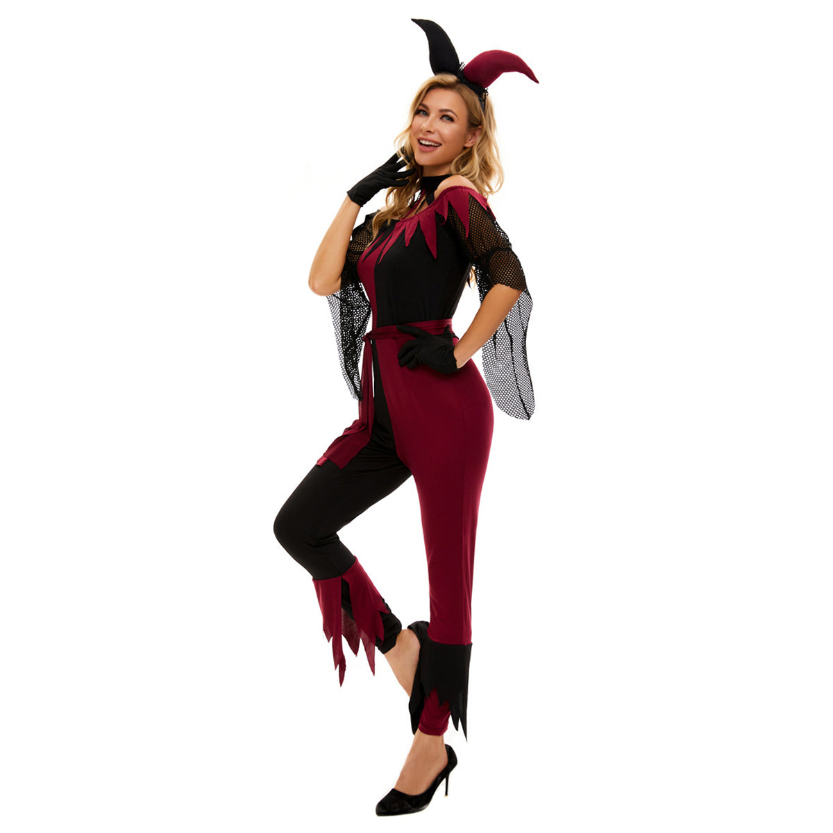 Suicide Squad Psycho Jester Clown Costume For Women Halloween