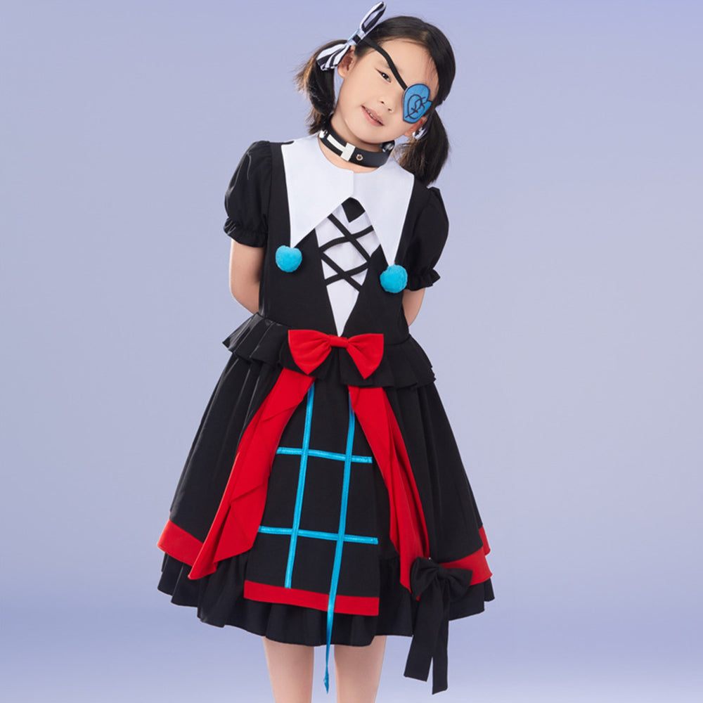 Game Eggy Party Stella Mute Girl Cosplay Costume Set