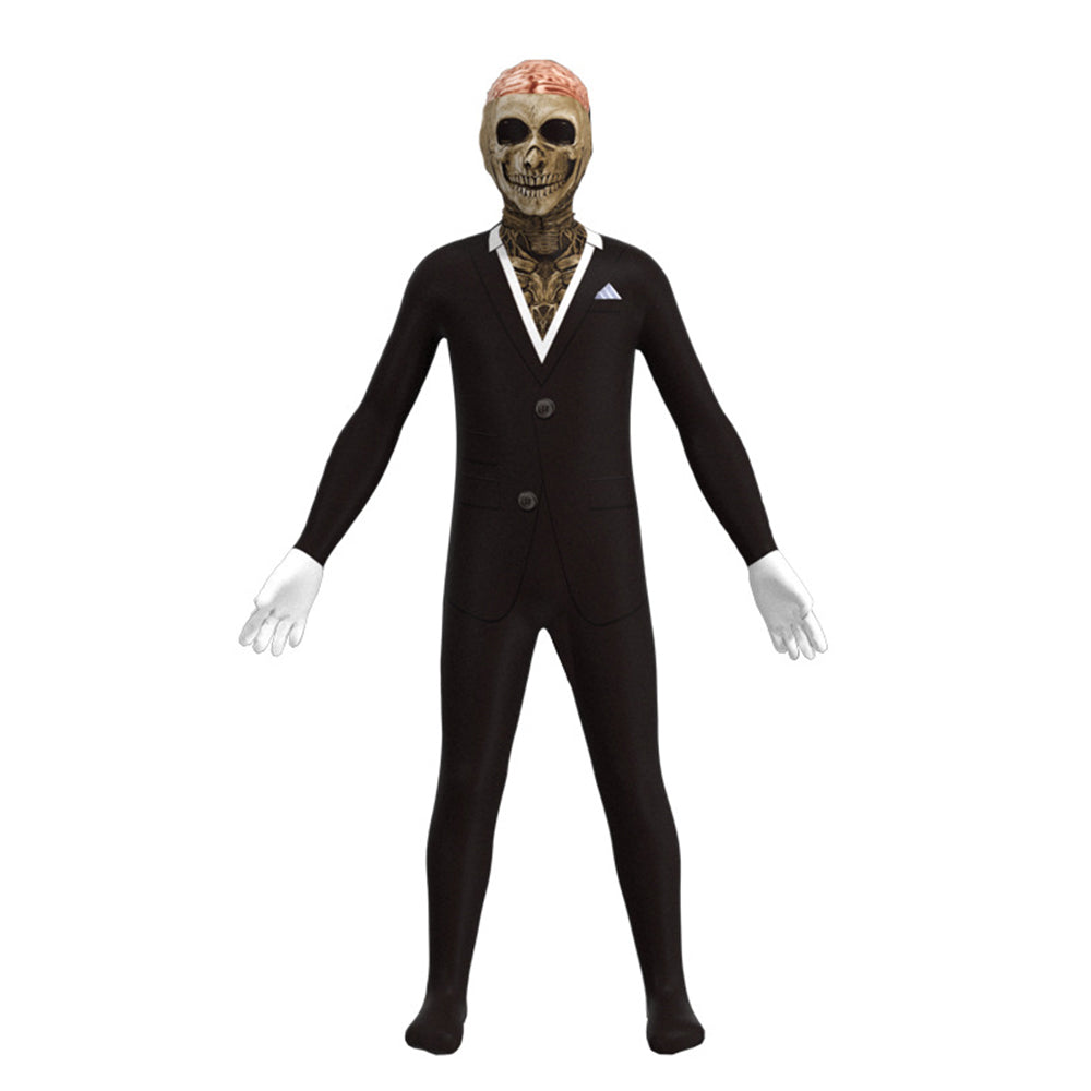 Skull Skeleton Jumpsuit Outfits Cosplay Costume Party For Kids