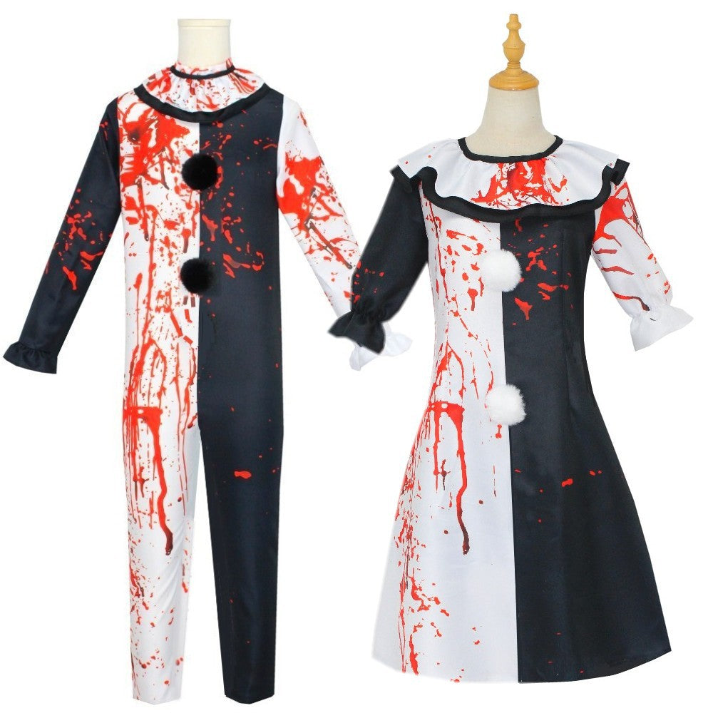 Terrifier 2 Art The Clown Joker Cosplay Costume Jumpsuit Halloween