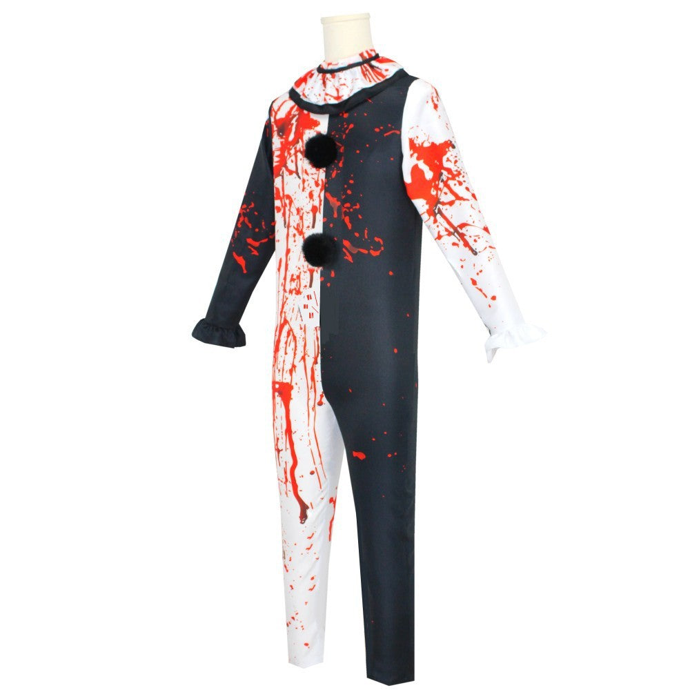 Terrifier 2 Art The Clown Joker Cosplay Costume Jumpsuit Halloween