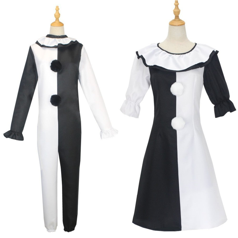 Terrifier 2 Art The Clown Joker Cosplay Costume Jumpsuit Halloween