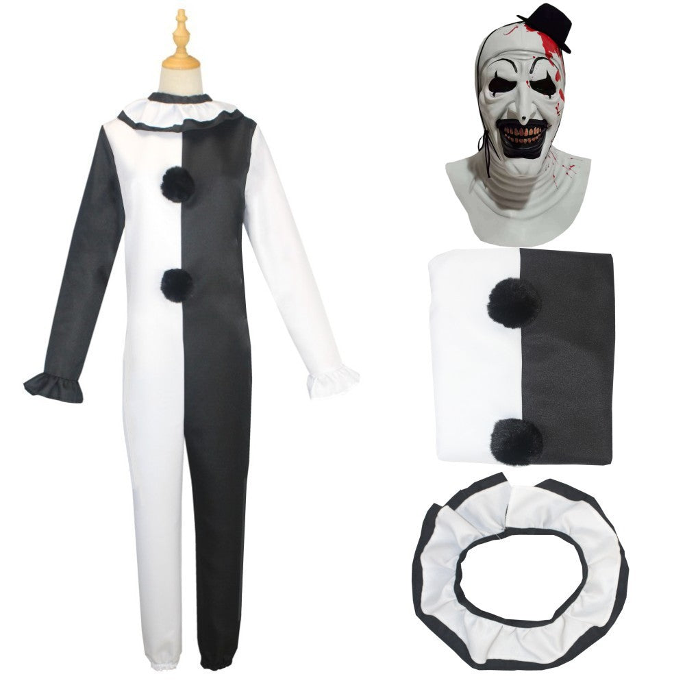Terrifier 2 Art The Clown Joker Cosplay Costume Jumpsuit Halloween