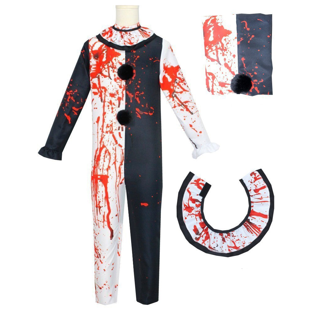 Terrifier 2 Art The Clown Joker Cosplay Costume Jumpsuit Halloween