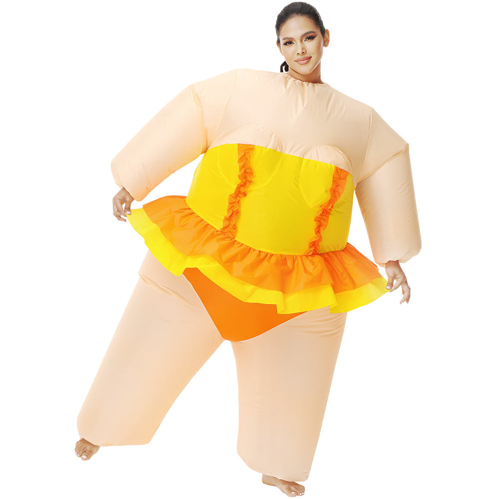 Ballerina Clown Ireland Hula funny Inflatable Costume suit Halloween