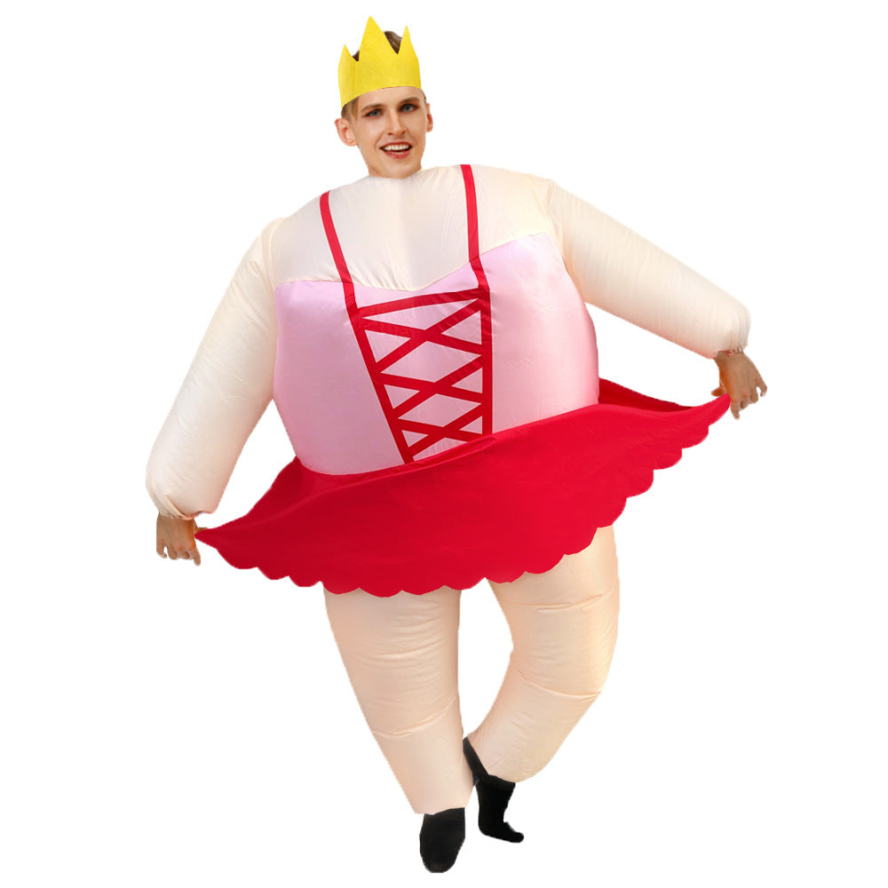 Ballerina Clown Ireland Hula funny Inflatable Costume suit Halloween