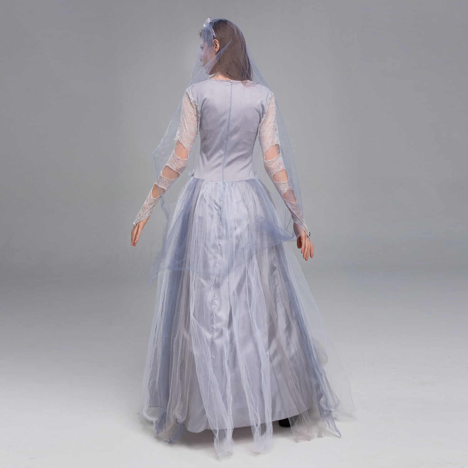 Ghost Corpse Bride Costume Dress Zombie Scary Horror Halloween