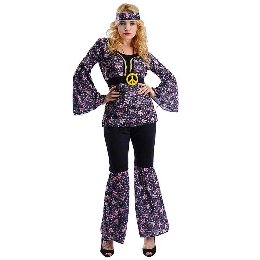 70s Costumes Hip Hop Rock Hippie Vintage Cosplay Halloween Outfit - Ecosfun