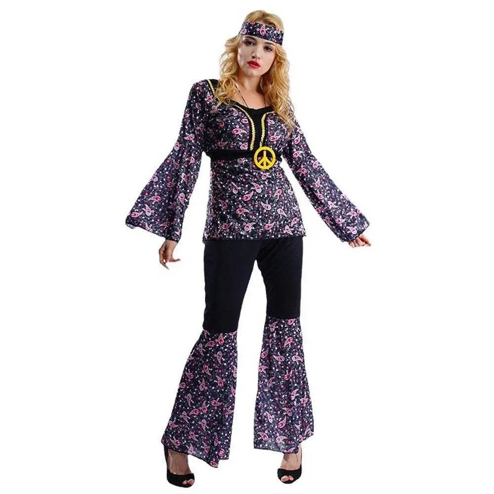 70s Costumes Hip Hop Rock Hippie Vintage Cosplay Halloween Outfit - Ecosfun