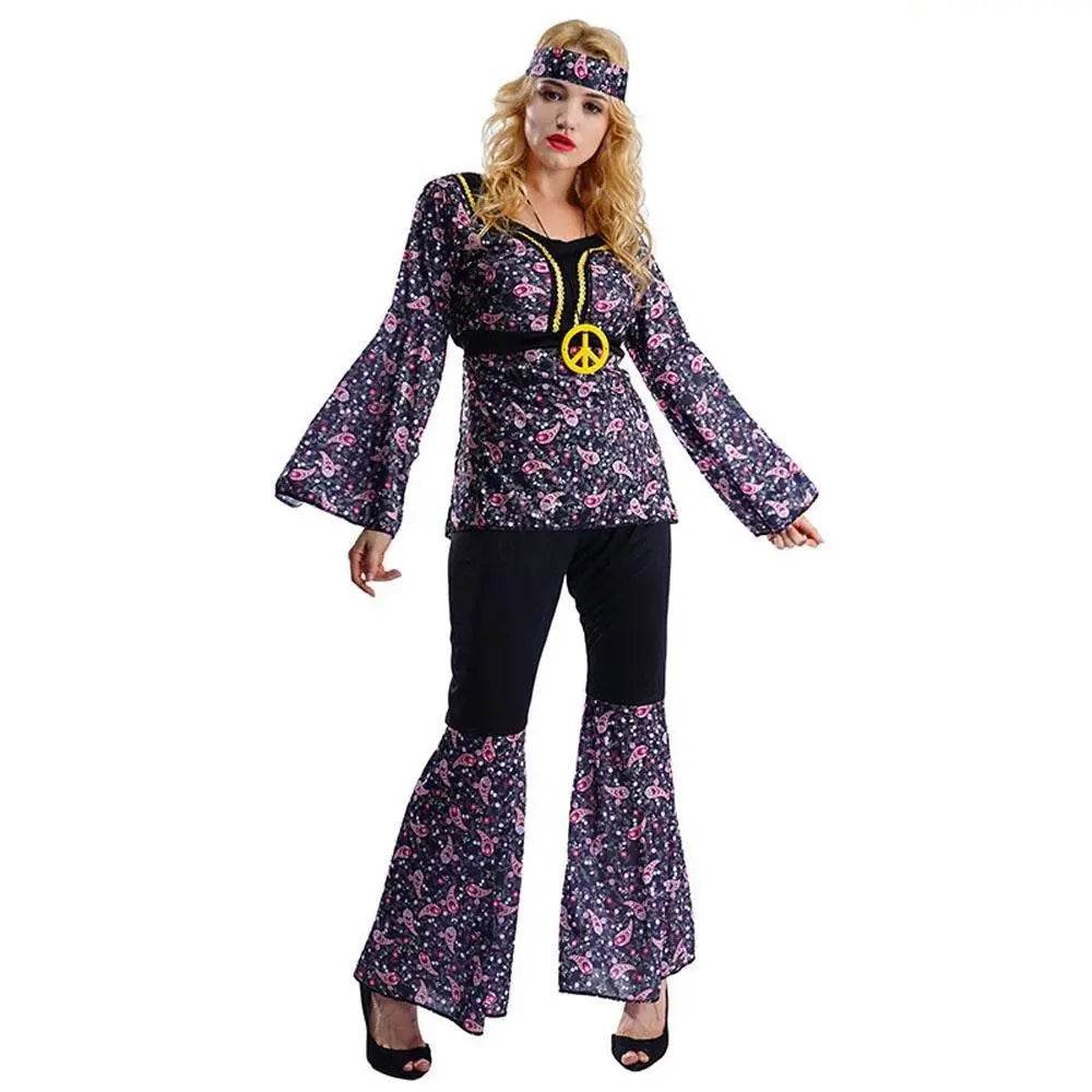 70s Costumes Hip Hop Rock Hippie Vintage Cosplay Halloween Outfit - Ecosfun