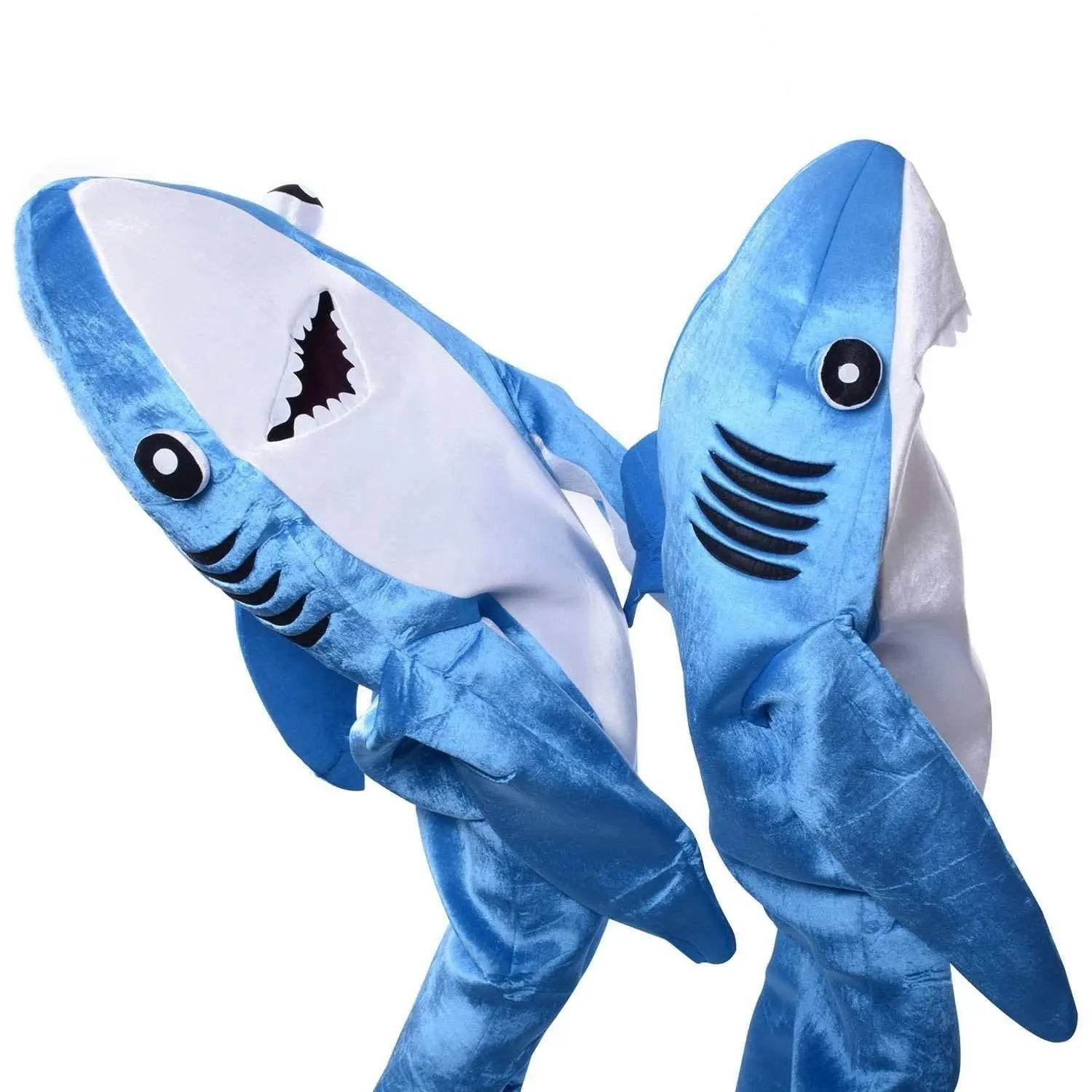 Adult Animal Shark Costumes Funny Fleece Onesie Outfit Jumpsuit Halloween - Ecosfun