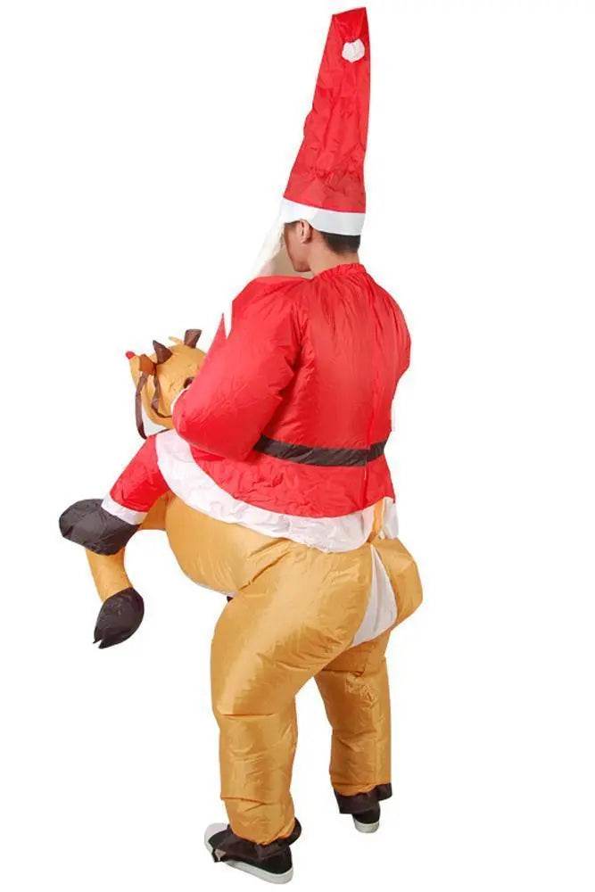 Adult Inflatable Halloween Santa Claus Cosplay Costume Suit - Ecosfun