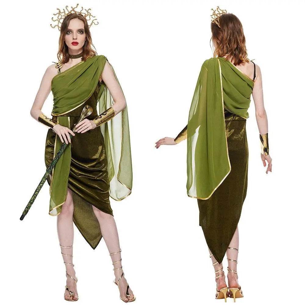 Adult Medusa Costume Halloween Cosplay Outfit for Bar Parties and Performances - Ecosfun