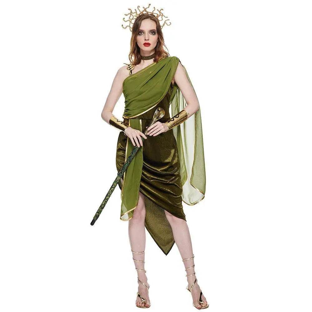 Adult Medusa Costume Halloween Cosplay Outfit for Bar Parties and Performances - Ecosfun