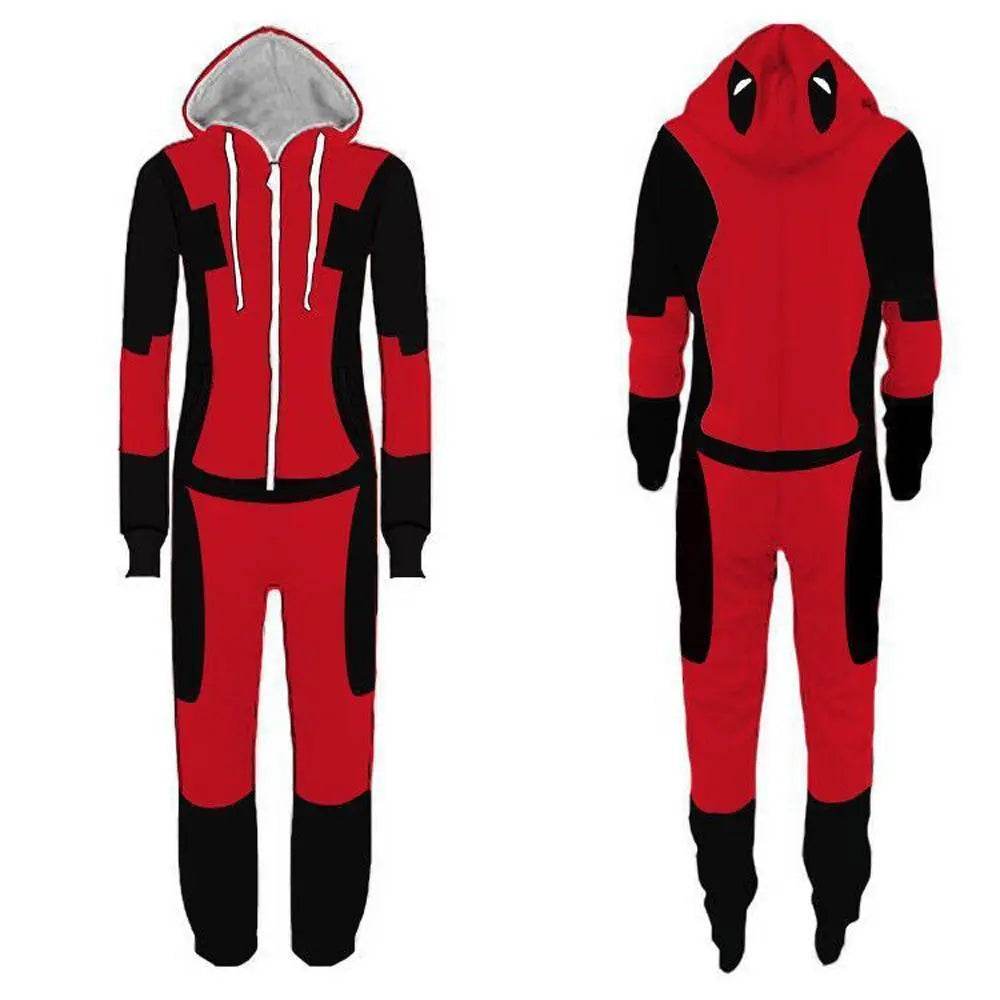 Adult Men's Super Hero Spider-man Deadpool The Flash One Piece costume Jumpsuit - Ecosfun