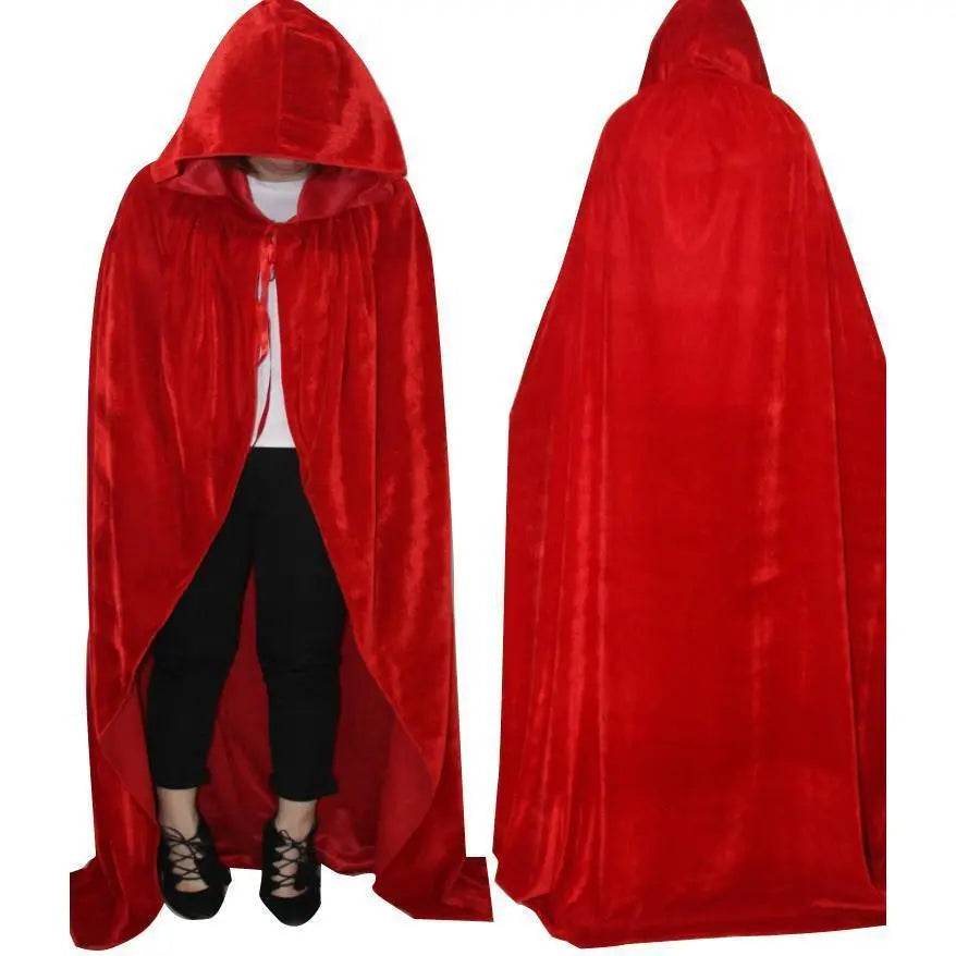 Adult Unisex Hooded Robe Long Cloak Cape Halloween Costume - Ecosfun