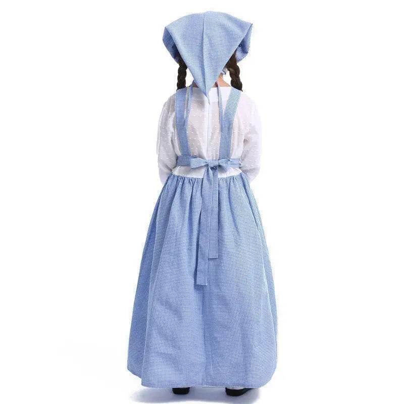 Alice Lolita Maid for kids Blue Farm Florist girl dress kids Maid Cosplay Costume - Ecosfun