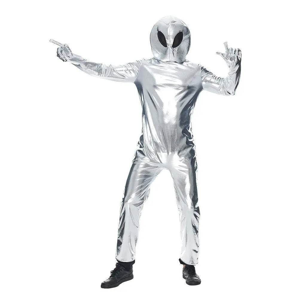 Alien Funny UFO Astronaut Cosplay Costume Outfits Halloween Carnival Suit - Ecosfun