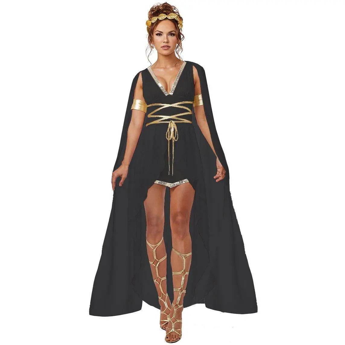 Ancient Greek Goddess Cleopatra Athena Cosplay Costume Medieval Dress - Ecosfun