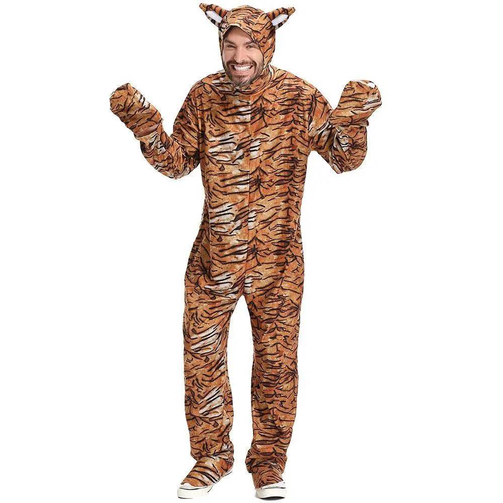 Animal Tiger Adult Jumpsuit Cosplay Costume Outfits Carnival Suit - Ecosfun