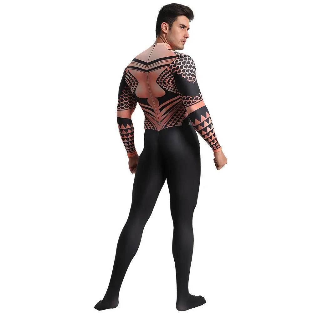 Aquaman Arthur Halloween Fancy Family Cosplay Costume Zentai Jumpsuit - Ecosfun