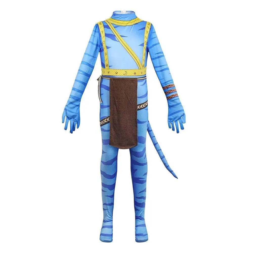 Avatar: The Way of Water Cosplay Costume adult zentai costume Sets and Mask Up For kids - Ecosfun