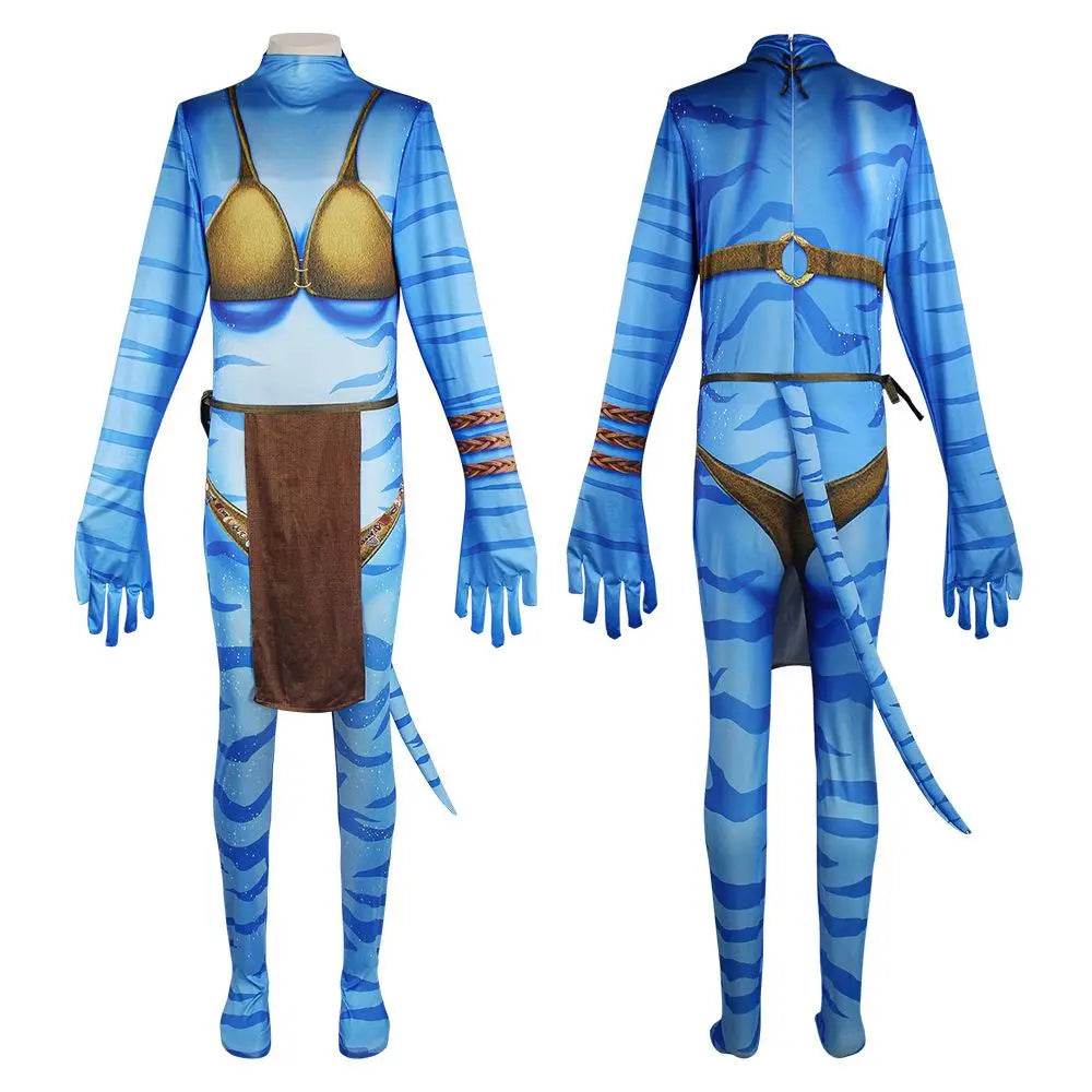 Avatar: The Way of Water Cosplay Costume adult zentai costume Sets and Mask Up For kids - Ecosfun