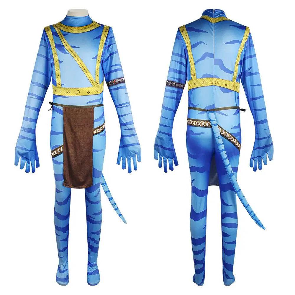 Avatar: The Way of Water Cosplay Costume adult zentai costume Sets and Mask Up For kids - Ecosfun