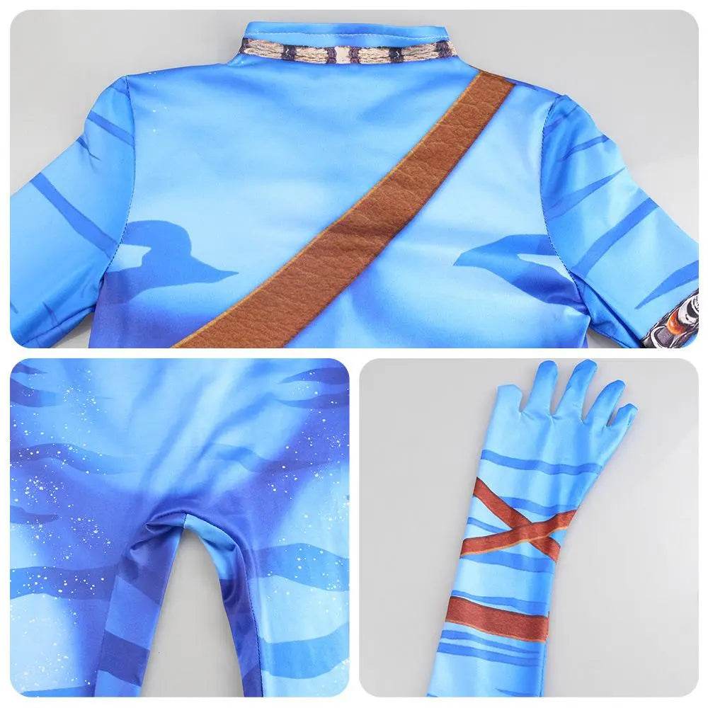 Avatar: The Way of Water Cosplay Costume adult zentai costume Sets and Mask Up For kids - Ecosfun