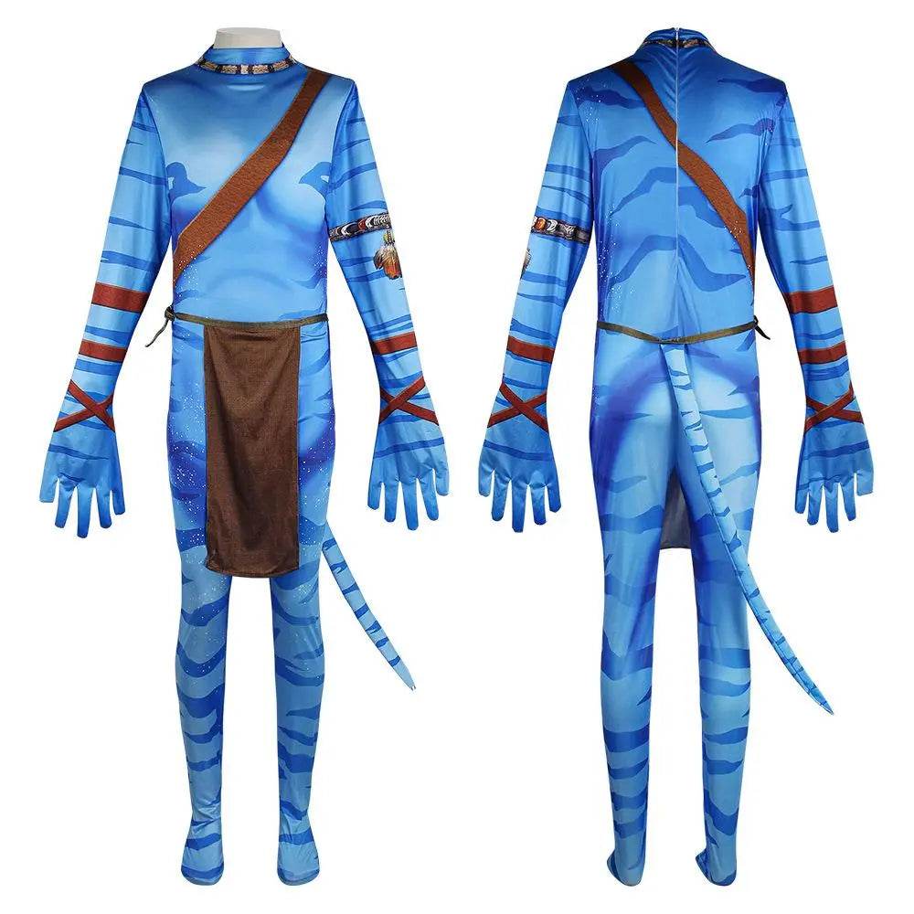 Avatar: The Way of Water Cosplay Costume adult zentai costume Sets and Mask Up For kids - Ecosfun