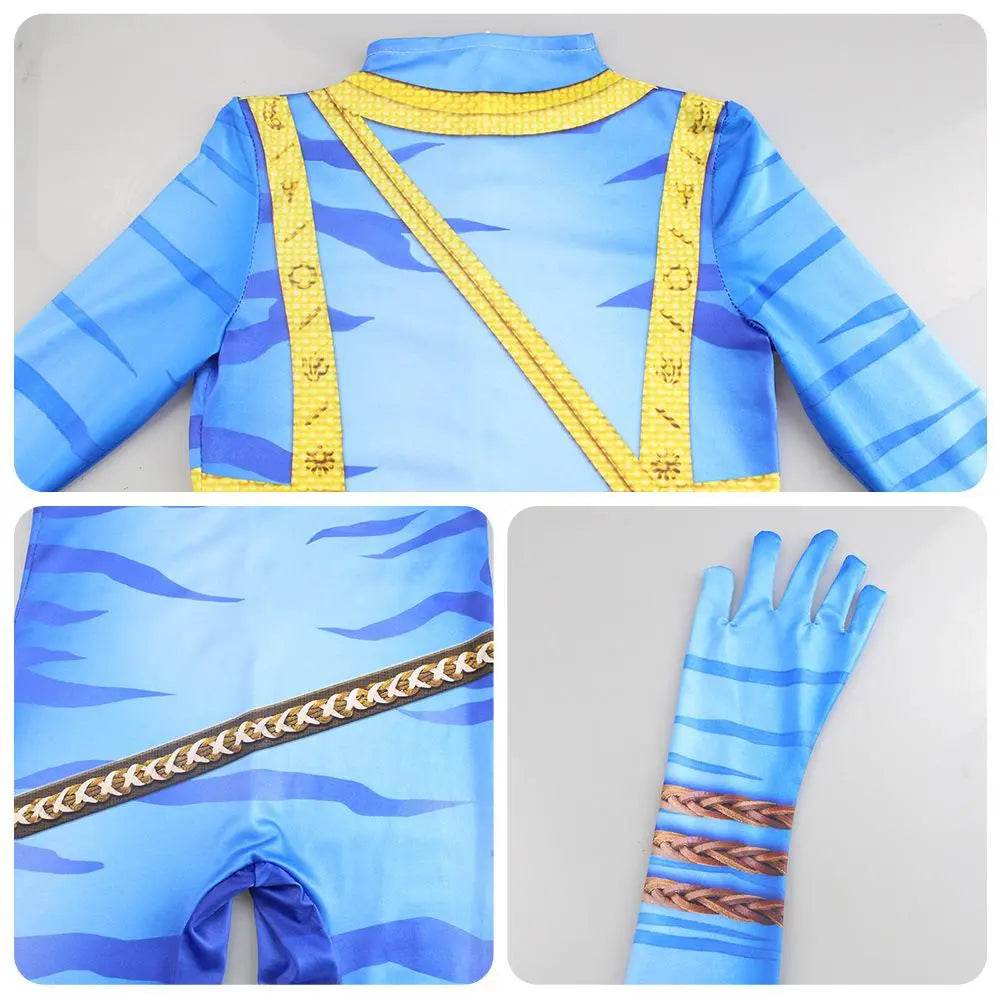 Avatar: The Way of Water Cosplay Costume adult zentai costume Sets and Mask Up For kids - Ecosfun