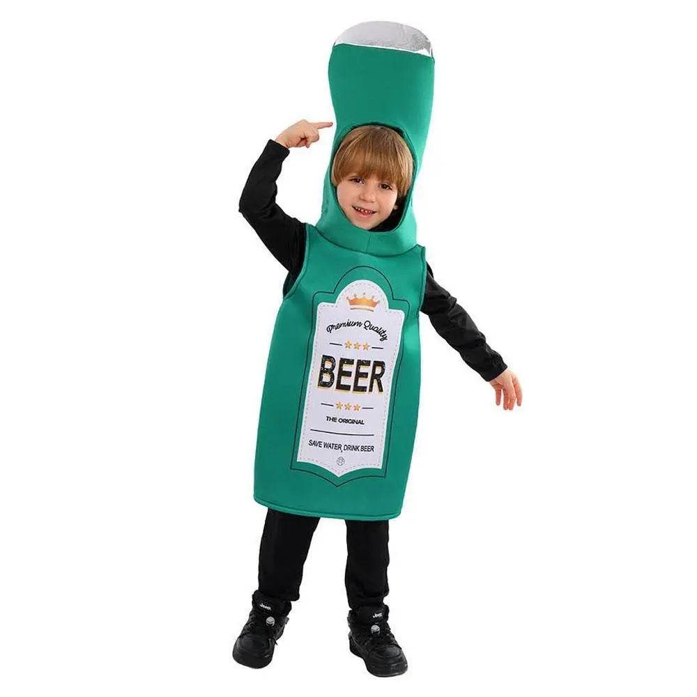 Beer Wine red Bottle Cosplay Costume Children's Day and School Festival Performance Outfit - Ecosfun