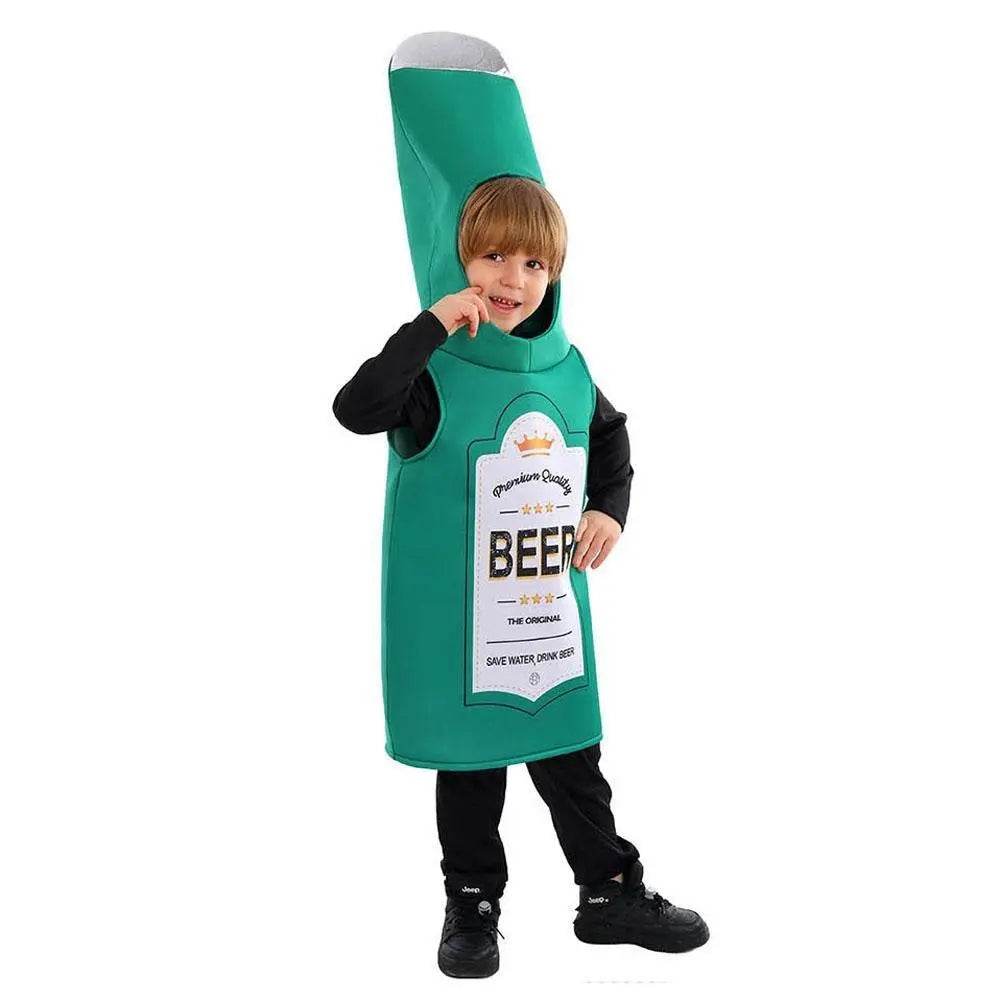 Beer Wine red Bottle Cosplay Costume Children's Day and School Festival Performance Outfit - Ecosfun