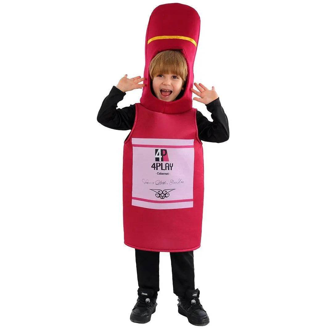 Beer Wine red Bottle Cosplay Costume Children's Day and School Festival Performance Outfit - Ecosfun