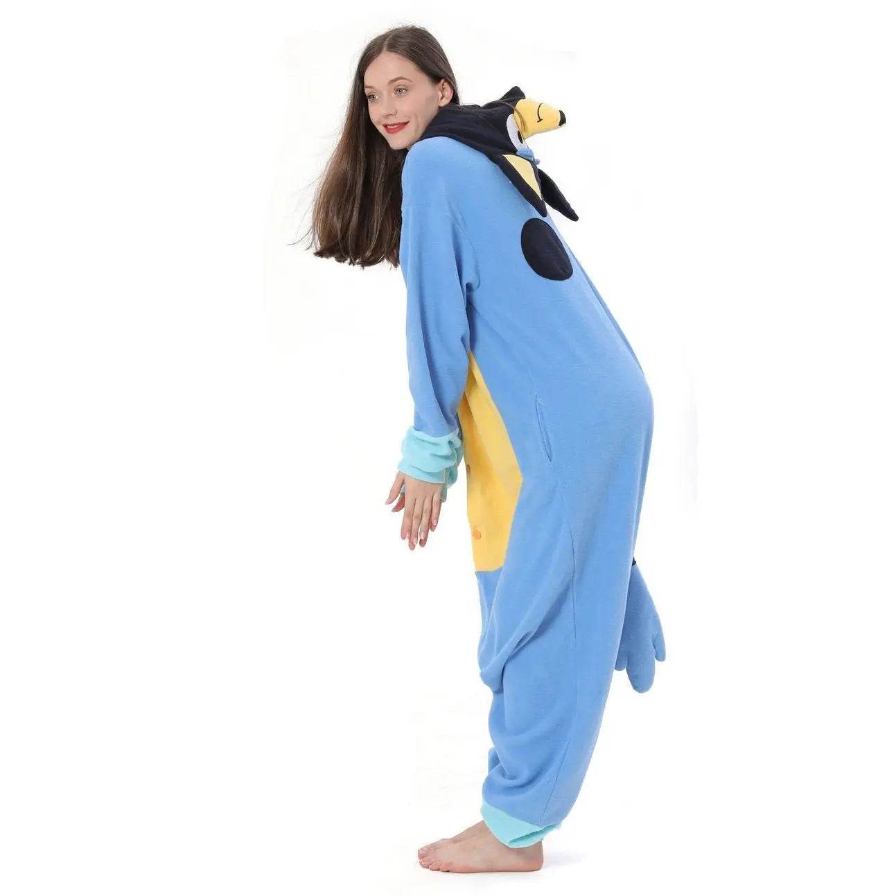 Bluey Onesies Costume Kigurumi PJS Pajamas Outfit for Adult Kids Girl Boy - Ecosfun