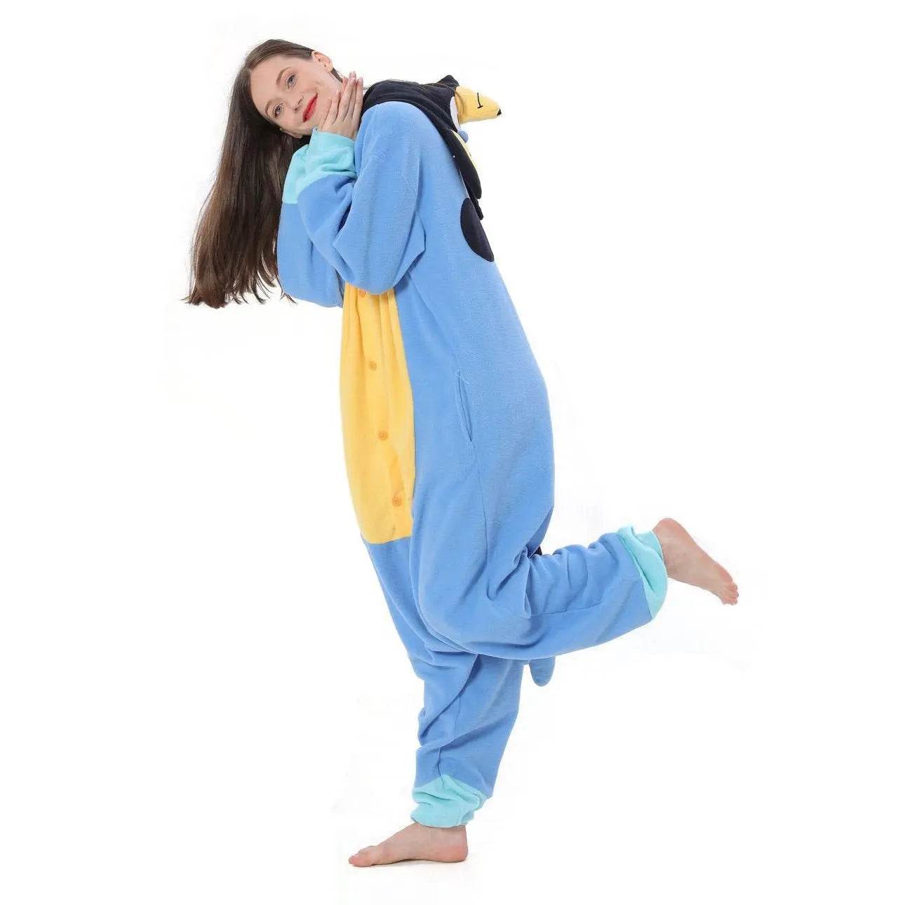 Bluey Onesies Costume Kigurumi PJS Pajamas Outfit for Adult Kids Girl Boy - Ecosfun