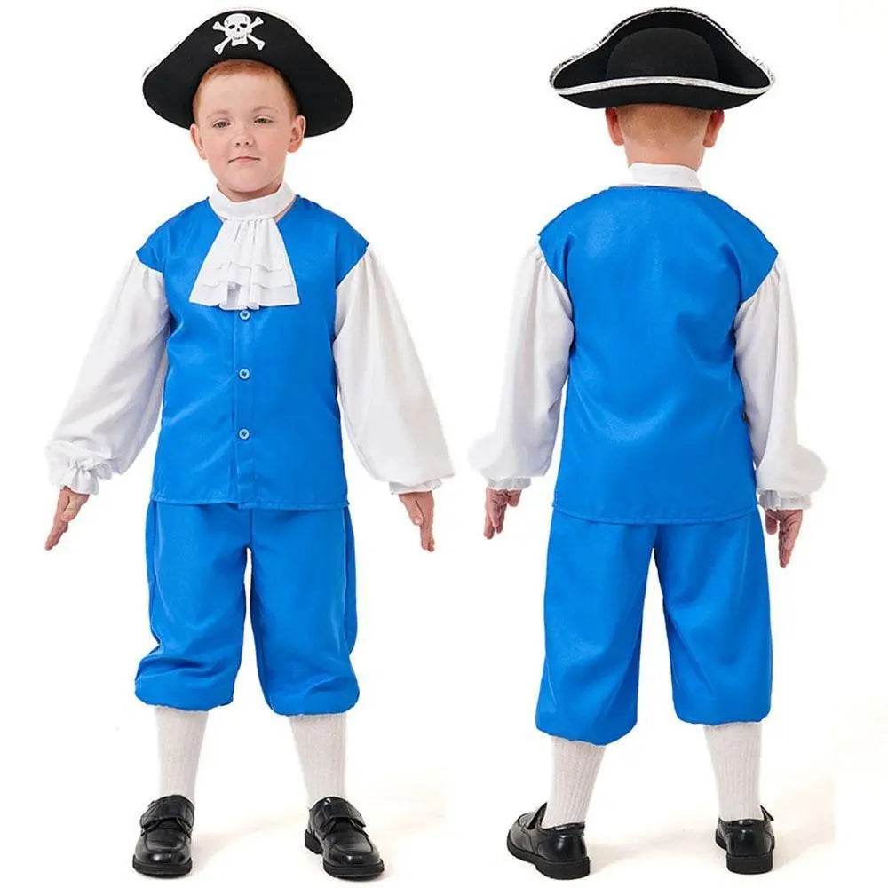 Boy Pirate Outfit Vintage Cosplay Costume Carnival Halloween For Kids - Ecosfun
