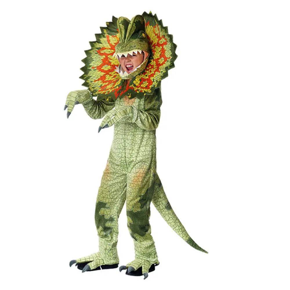 Child's Triceratops Dinosaur Cosplay Costume Jumpsuit Halloween Dress Up for Kids - Ecosfun