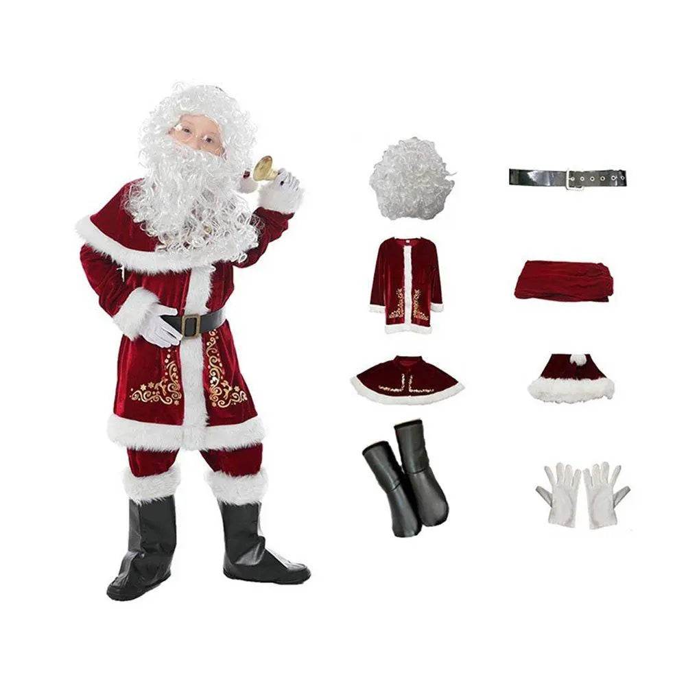 Children's Christmas Costumes Boys and Girls Santa Claus Costumes - Ecosfun