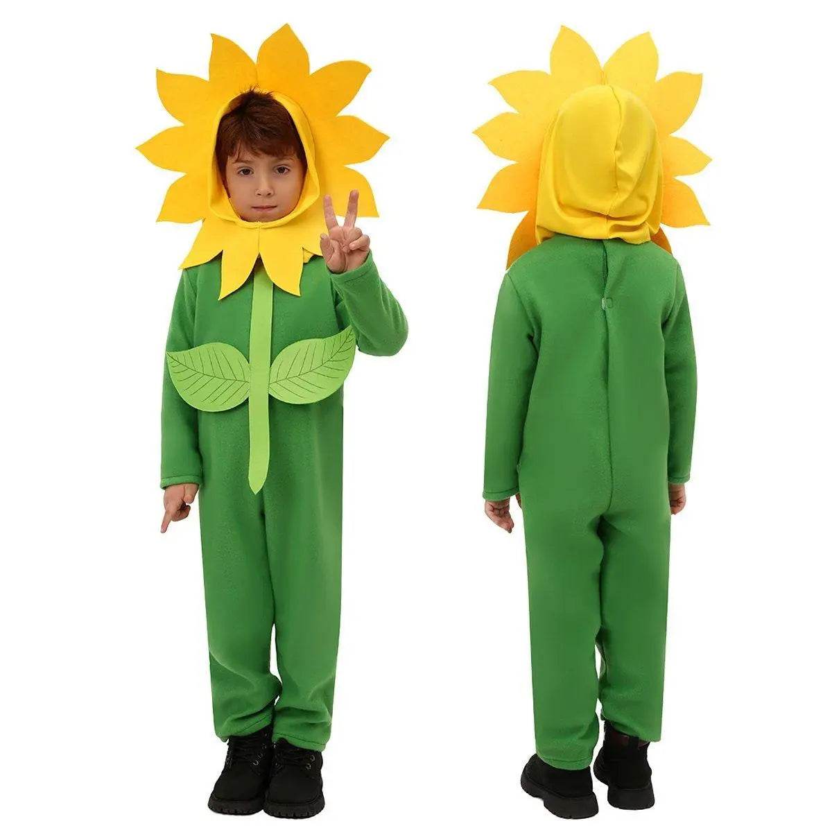 Children's Day Sun Flower Kids Jumpsuit Stage Party Cosplay Costumes - Ecosfun