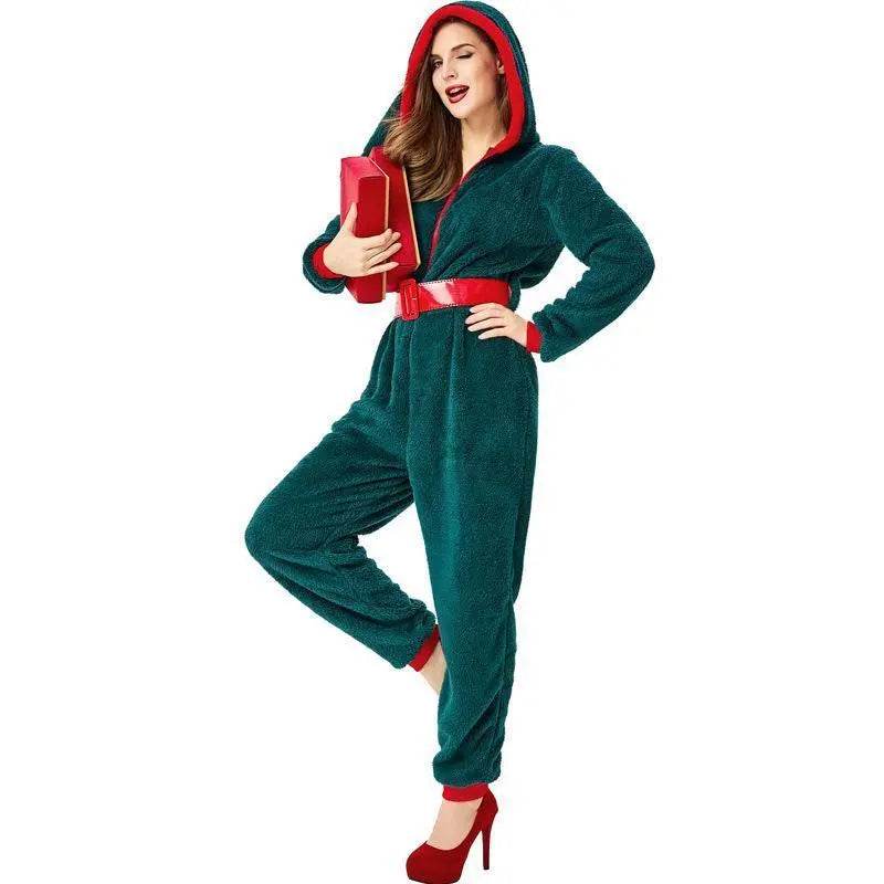 Christmas Family Matching Costume Onesies Hooded Pajamas Jumpsuit - Ecosfun