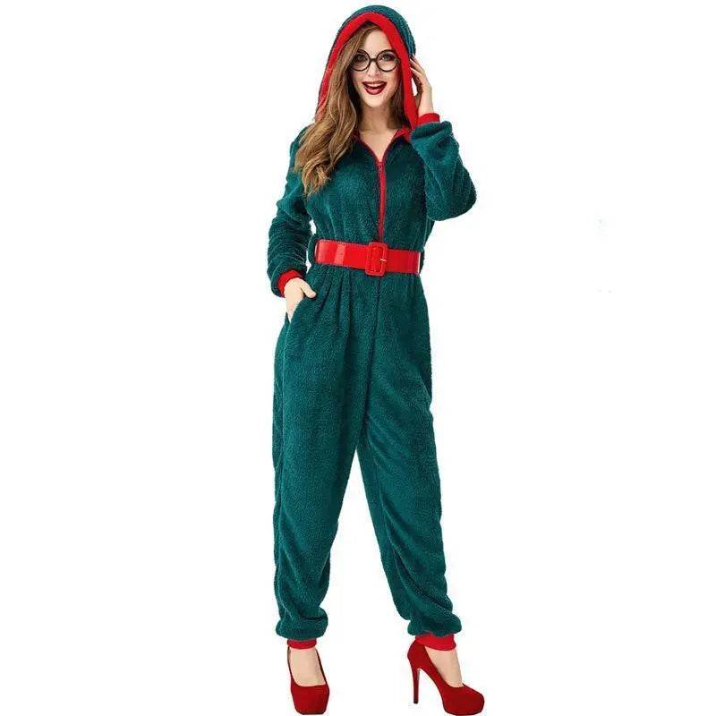 Christmas Family Matching Costume Onesies Hooded Pajamas Jumpsuit - Ecosfun
