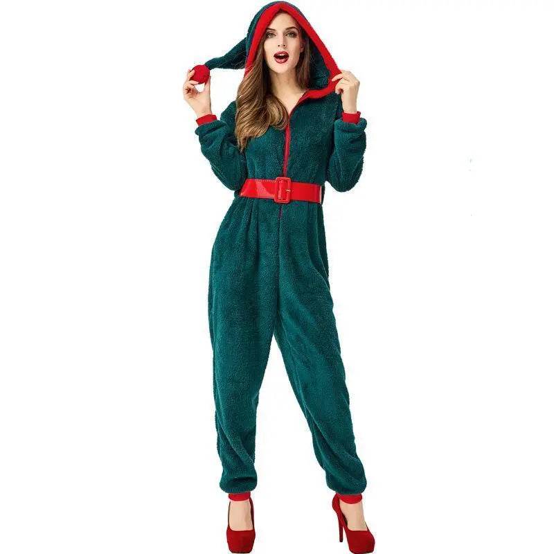 Christmas Family Matching Costume Onesies Hooded Pajamas Jumpsuit - Ecosfun
