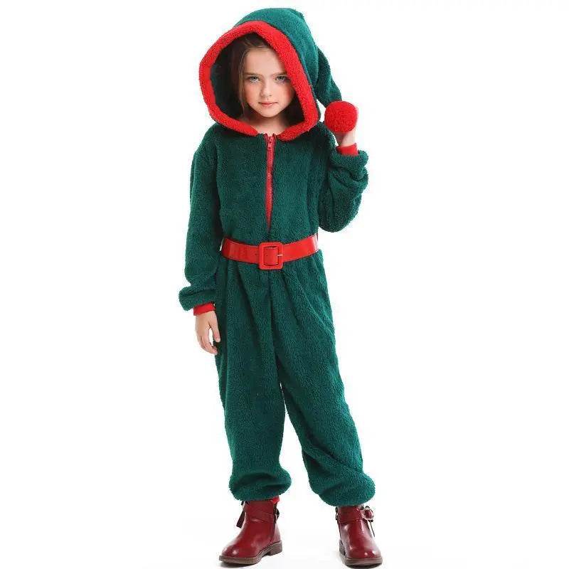 Christmas Family Matching Costume Onesies Hooded Pajamas Jumpsuit - Ecosfun
