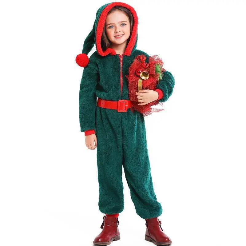 Christmas Family Matching Costume Onesies Hooded Pajamas Jumpsuit - Ecosfun
