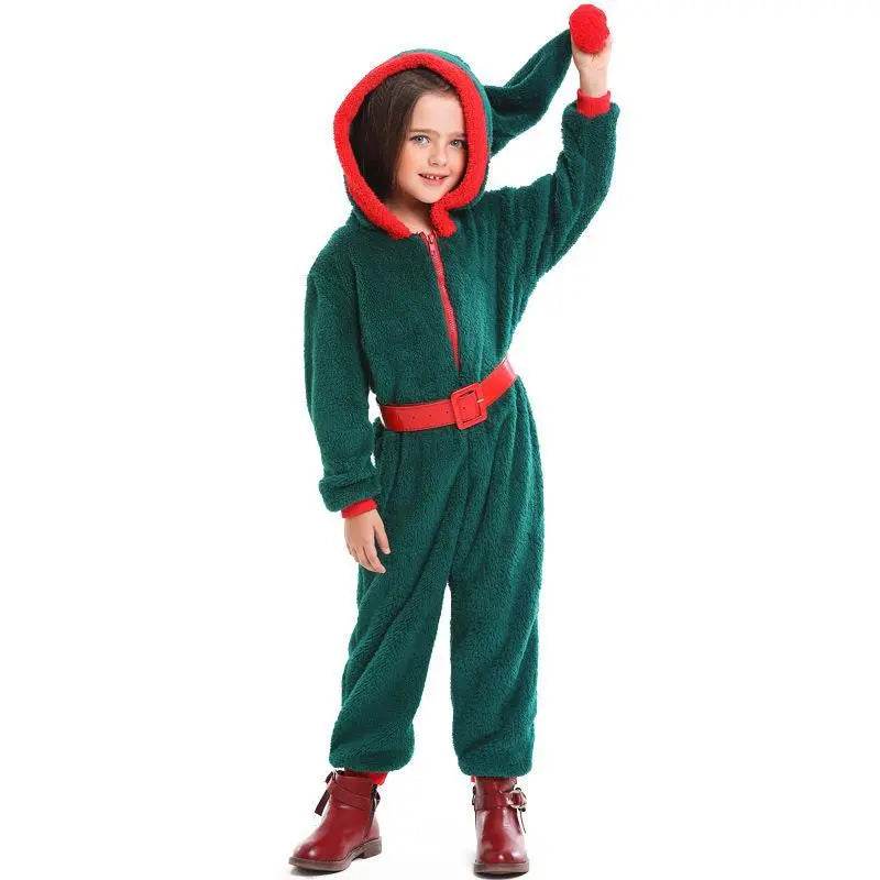 Christmas Family Matching Costume Onesies Hooded Pajamas Jumpsuit - Ecosfun
