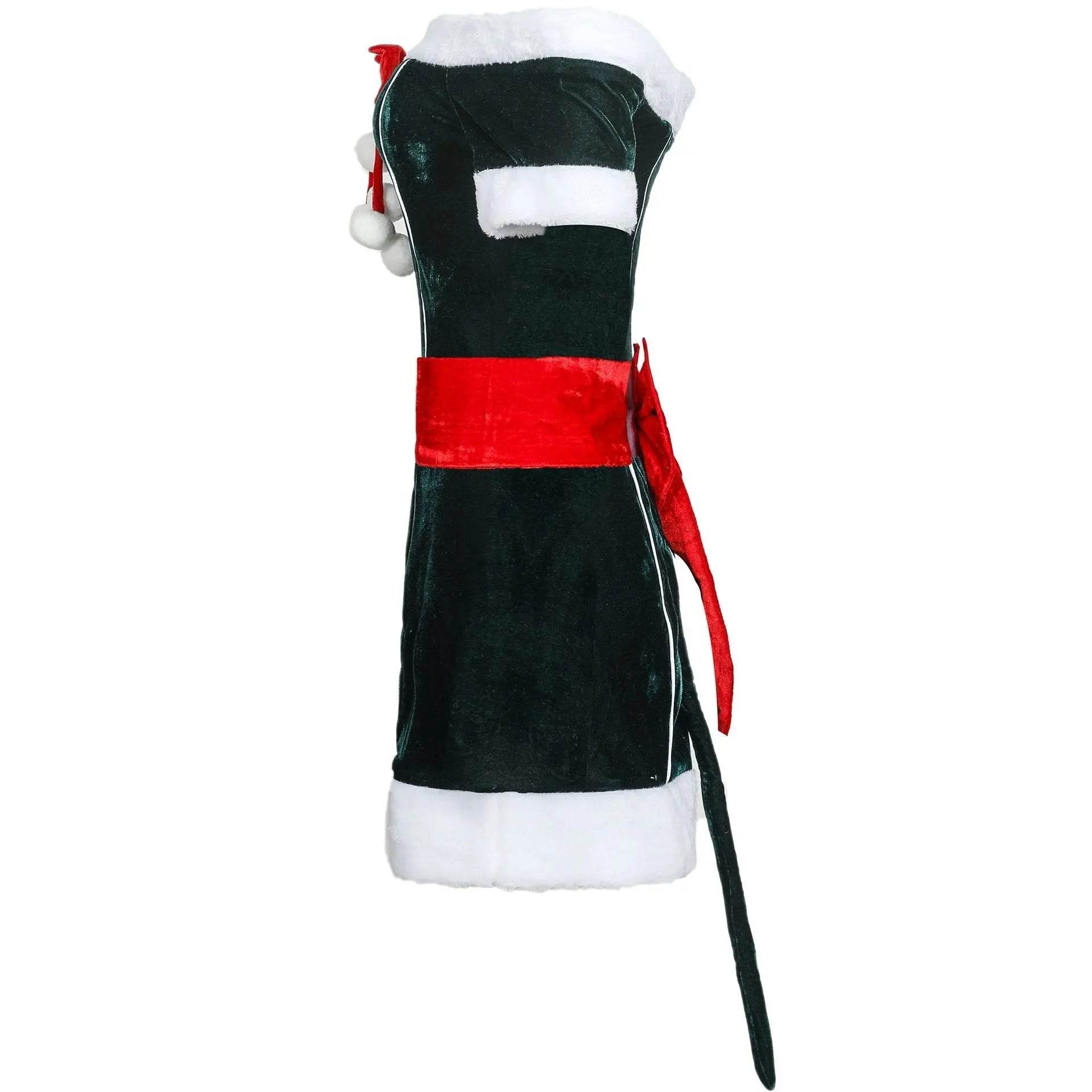 Christmas Off Shoulder Cute Cat Costumes Party Dress - Ecosfun