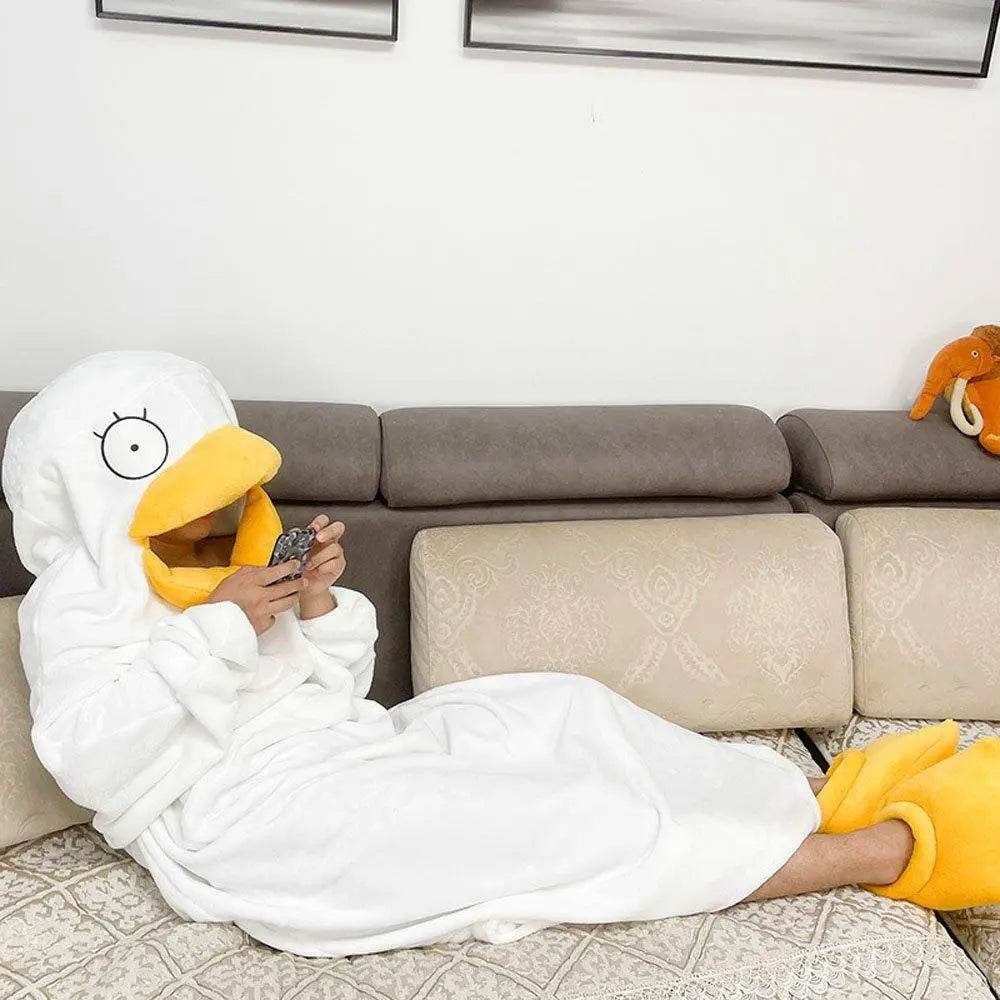Christmas Pajamas Gintama Elizabeth Duck Blanket Unisex One-piece Bathrobe Nightgown - Ecosfun